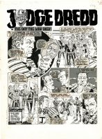 JUDGE DREDD - 2000AD prog 92 page 3 - Brett Ewins Comic Art
